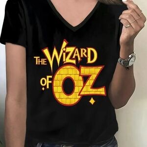 Wizard of Oz Black V-Neck T-Shirt - WOMEN'S